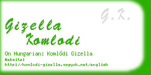 gizella komlodi business card
